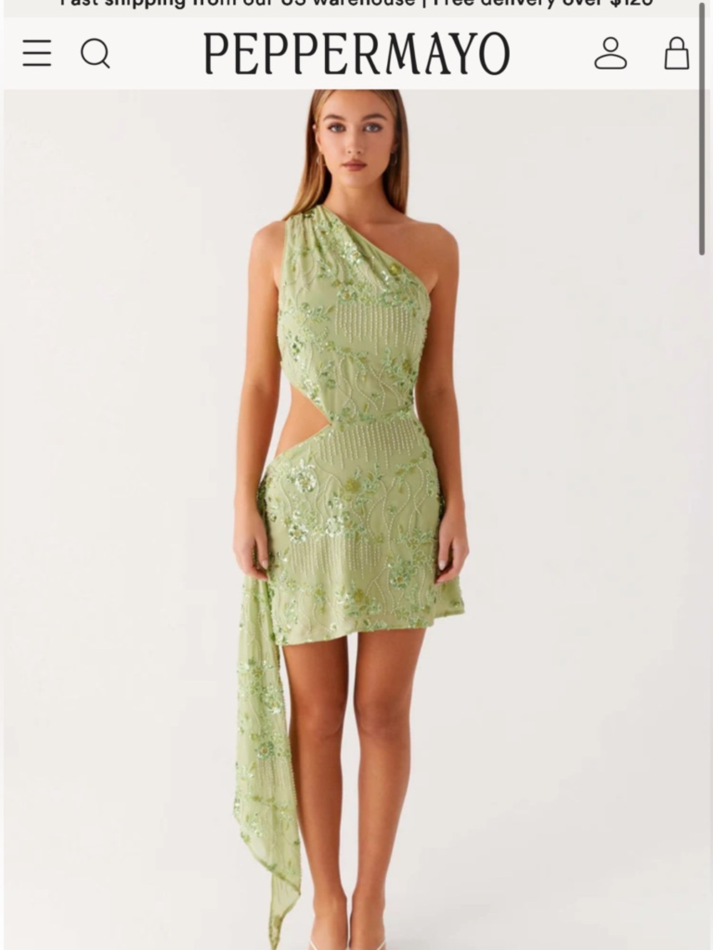 Peppermayo Juelz Beaded Mini Dress